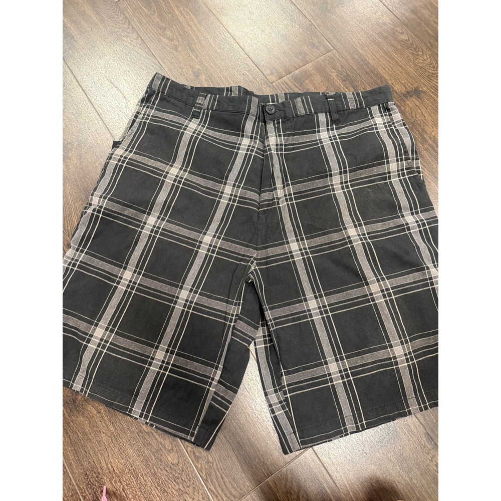 Burnside Plaid Chino Shorts Skater Streetwear Size 36